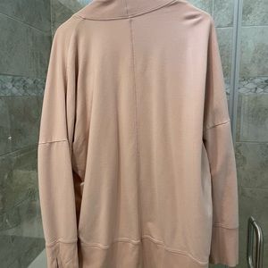 Pink sweatshirt cardigan